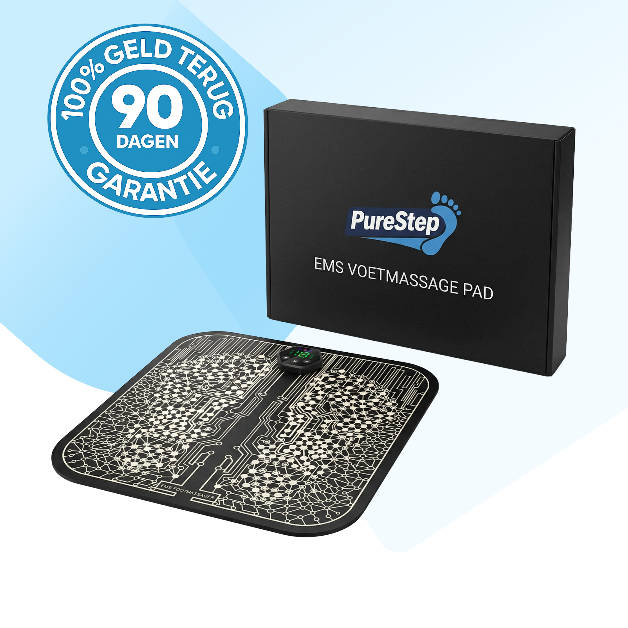 PURESTEP® EMS VOETMASSAGE PAD — DIRECTE VERLICHTING